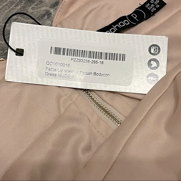 NWT nude & sequin mini dress by boohoo - Picture 4 of 9
